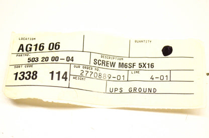 New OEM Husqvarna 503200004, 503 20 00-04 Screw NOS