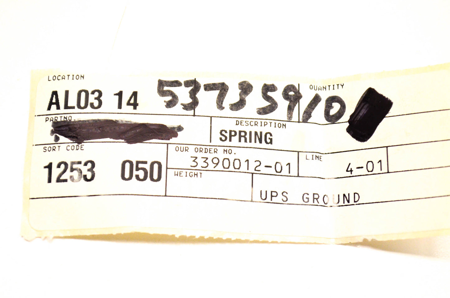 New OEM Husqvarna 537359101, 537 35 91-01 Spring NOS