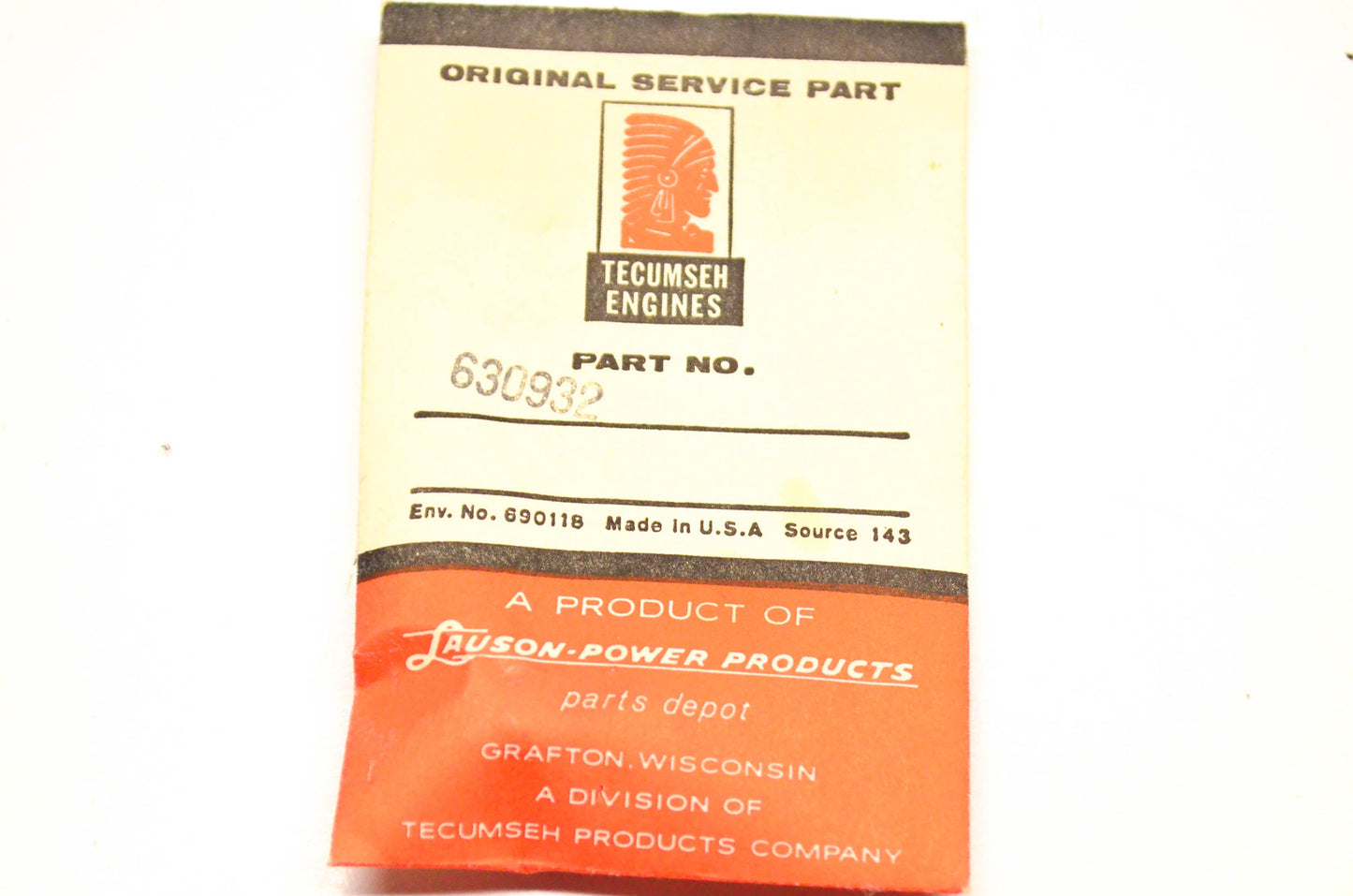 Tecumseh 630932 Needle Valve Kit NOS
