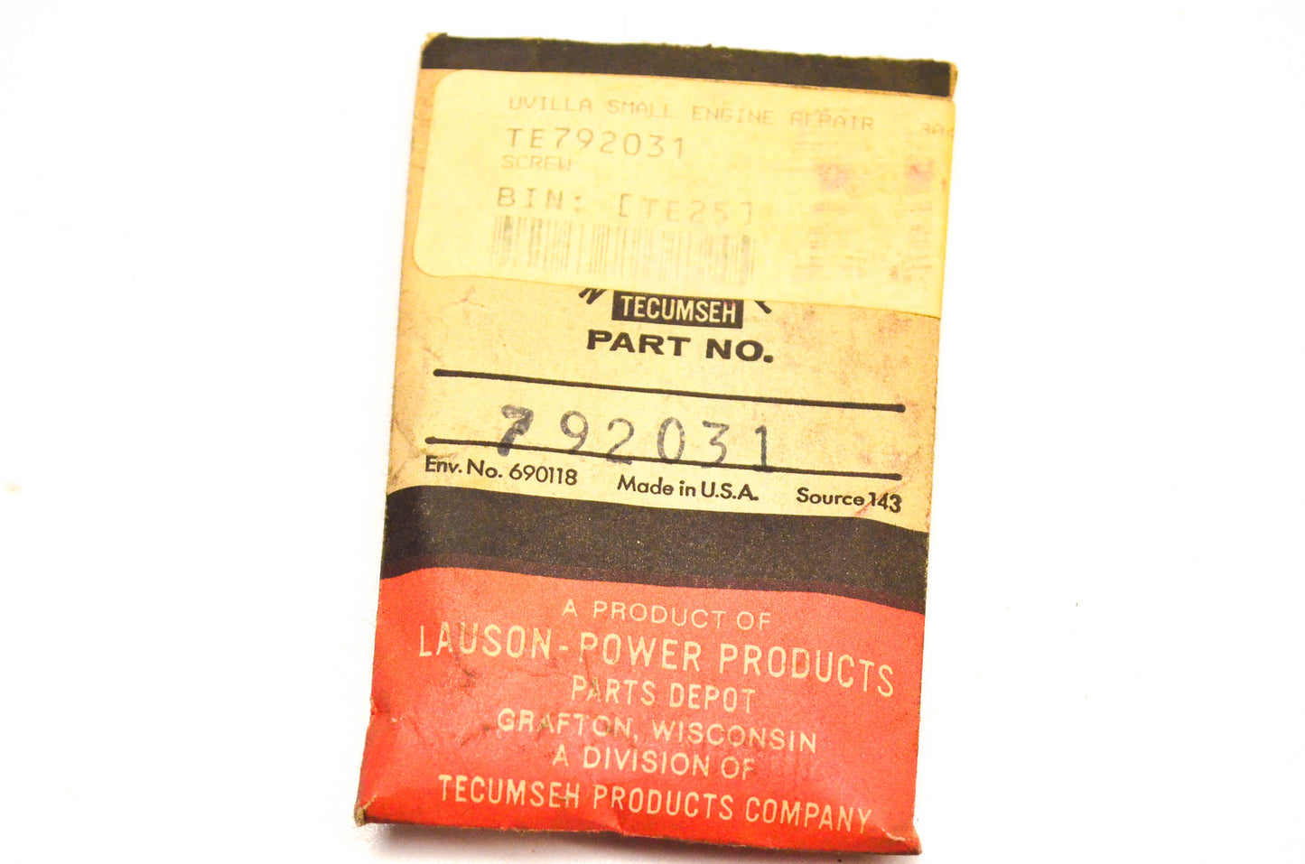 Tecumseh 792031 Screw NOS