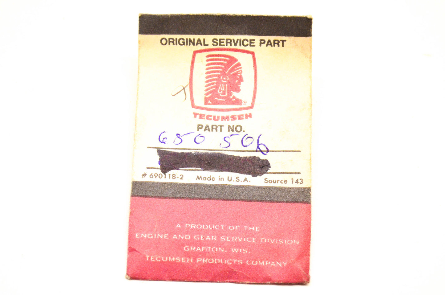 Tecumseh 650506 Screw Qty 2 NOS
