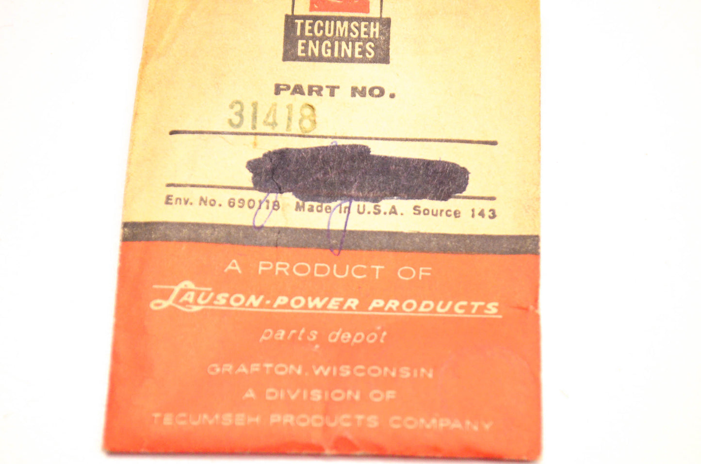 Tecumseh 31418 Washer NOS