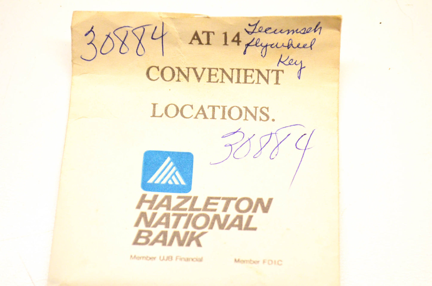 Tecumseh 30884 Flywheel Keys Qty 2 NOS