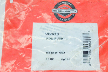 New OEM Briggs & Stratton 592673 Push Rod NOS