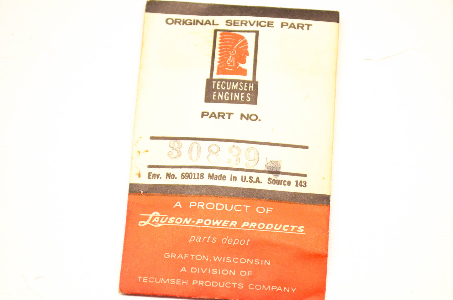 Tecumseh 30839 Spring Qty 2 NOS