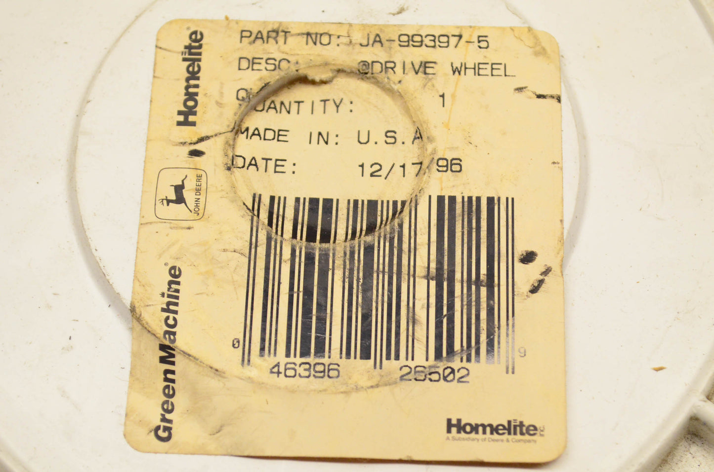 Homelite JA-99397-5 Drive Wheel NOS