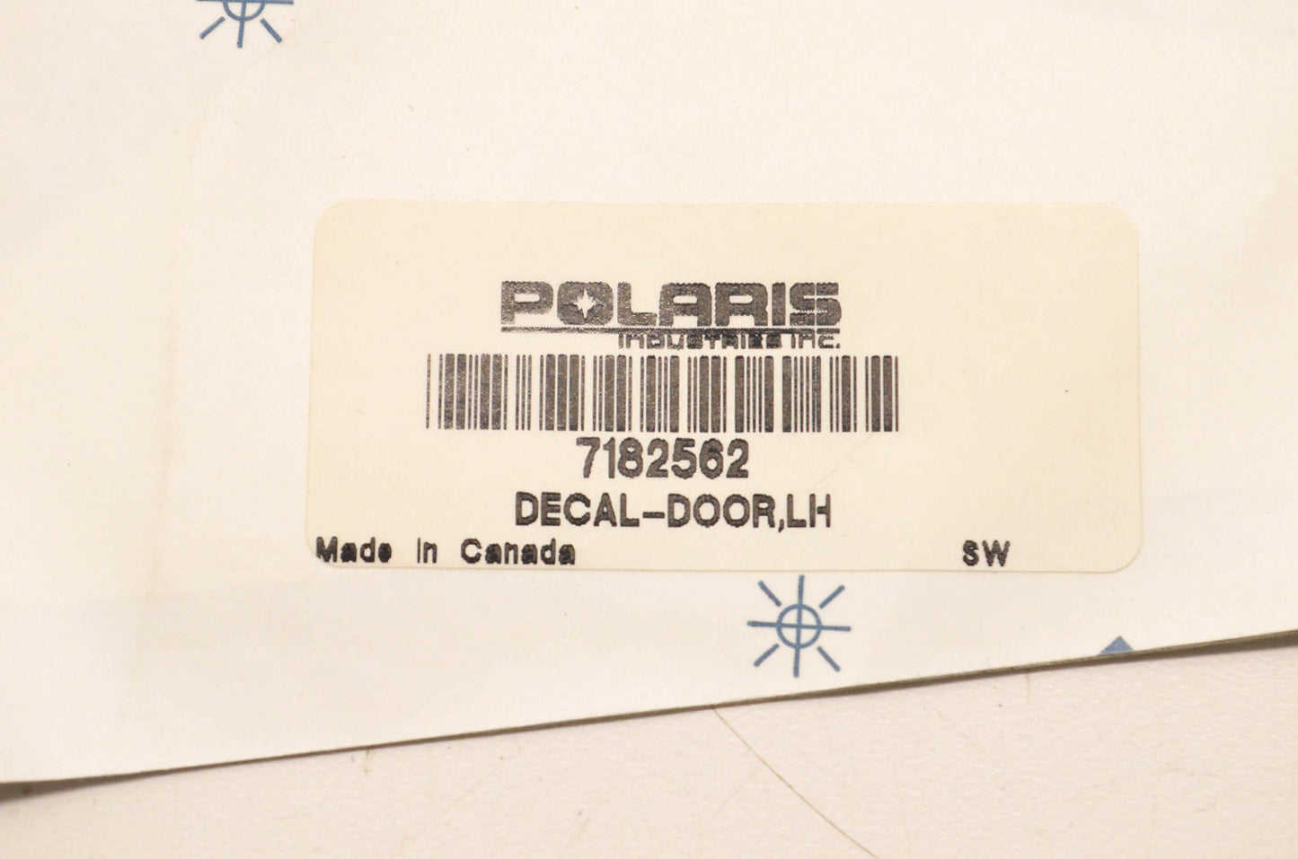 New OEM Polaris 7182562 Left Door Decal NOS