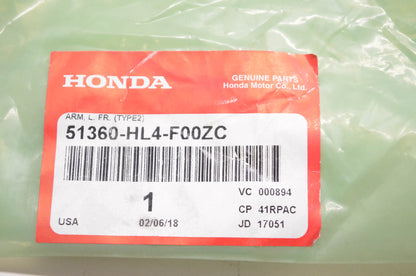 New OEM Honda 51360-HL4-F00ZC Lower Front Arm Assembly NOS