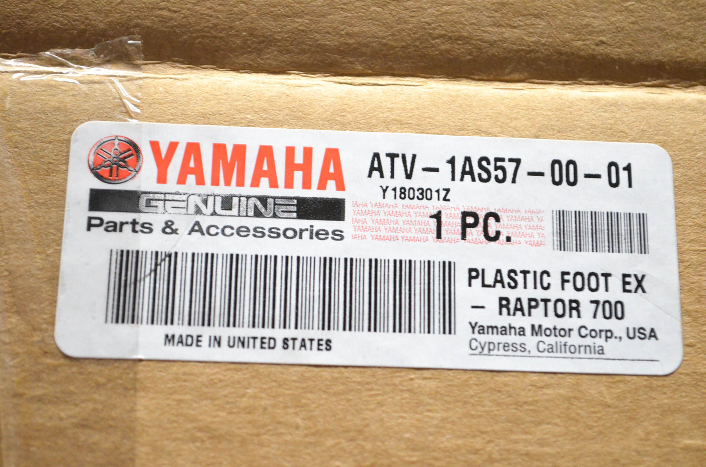 New OEM Yamaha ATV-1AS57-00-01 Plastic Footwell Extension Kit NOS