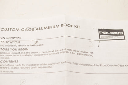 New OEM Polaris 2882172-689 Barricade Cage System Roof Kit NOS