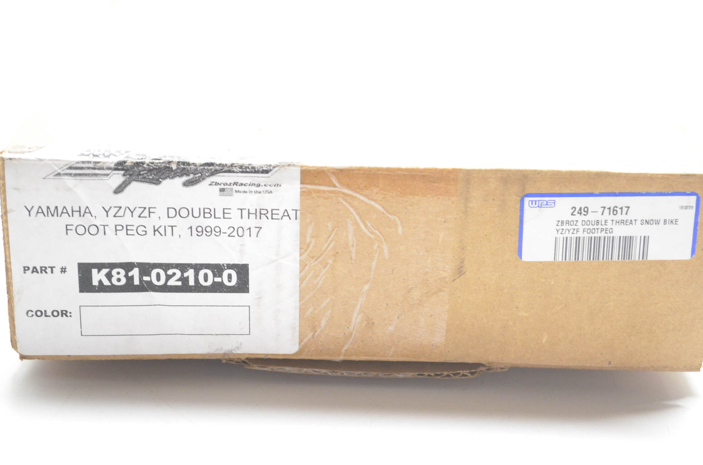 Zbroz Racing K81-0210-0, 249-71617 Double Threat Snow Bike Footpeg Kit NOS