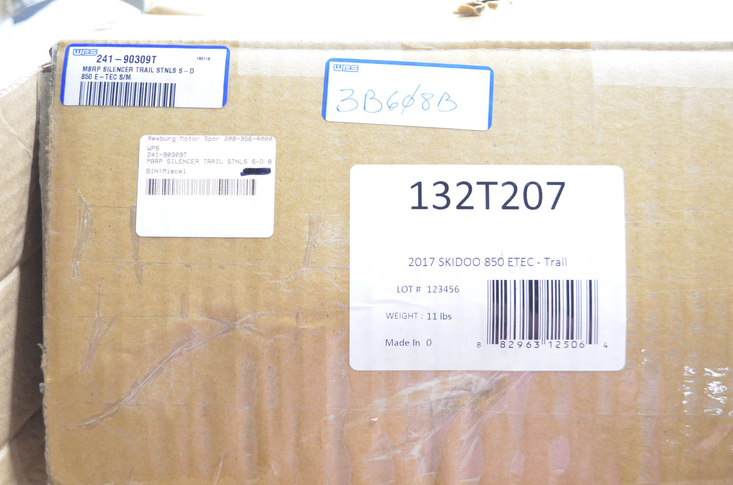MBRP 132T207, 241-90309T Performance Exhaust Trail Silencer NOS