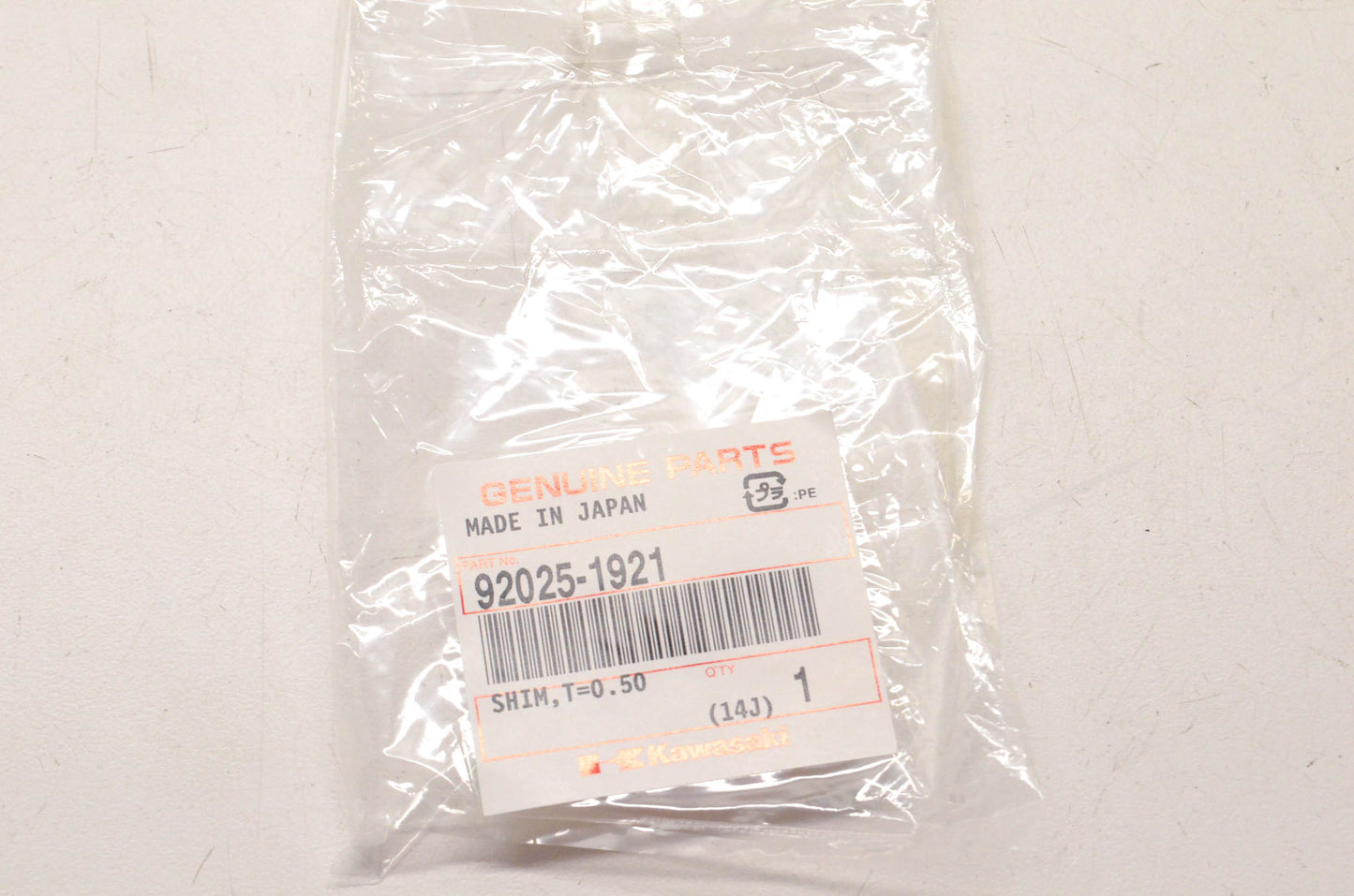 New OEM Kawasaki 92025-1921 Shim NOS