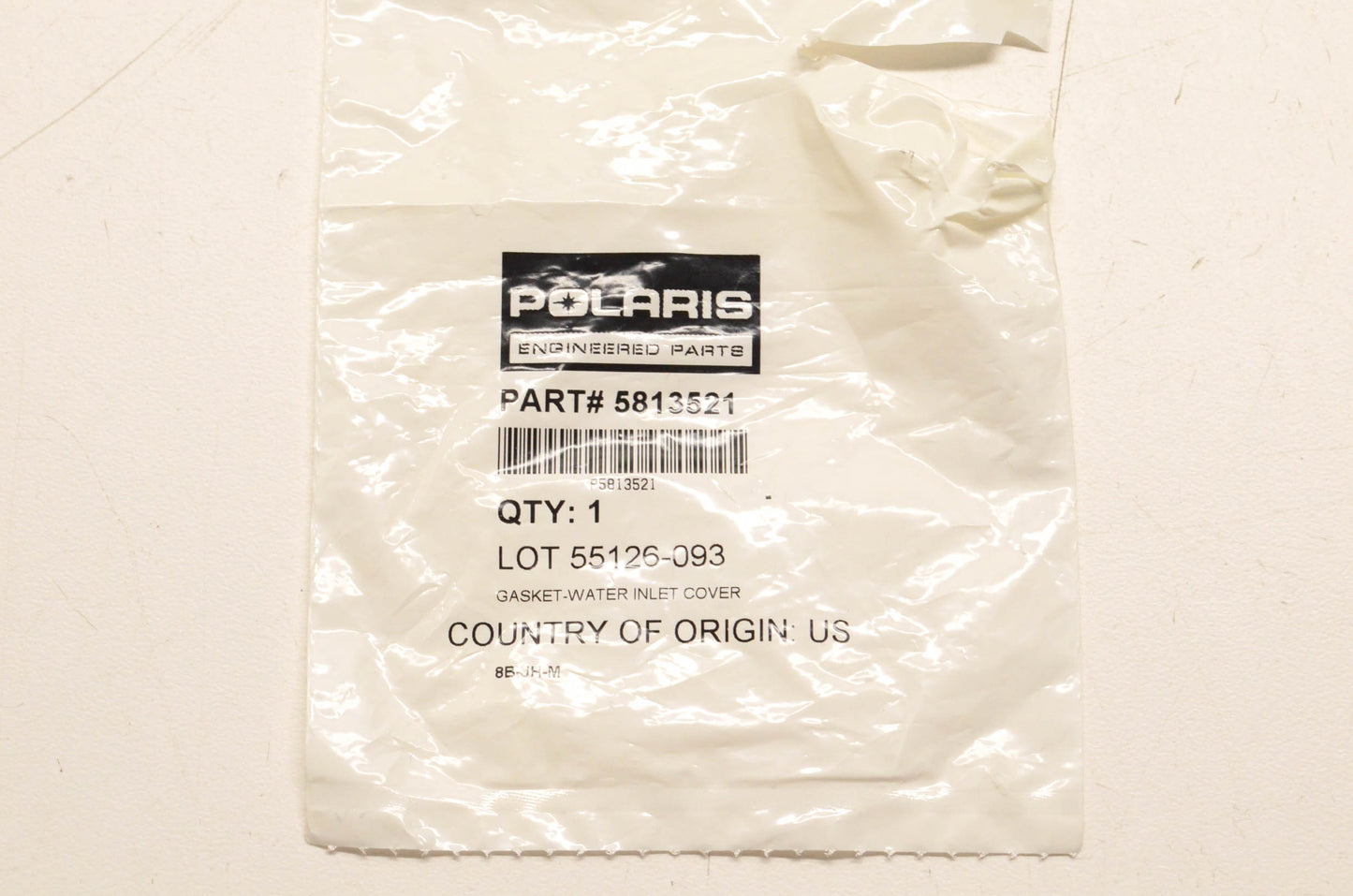 New OEM Polaris 5813521 Water Gasket Inlet Cover NOS