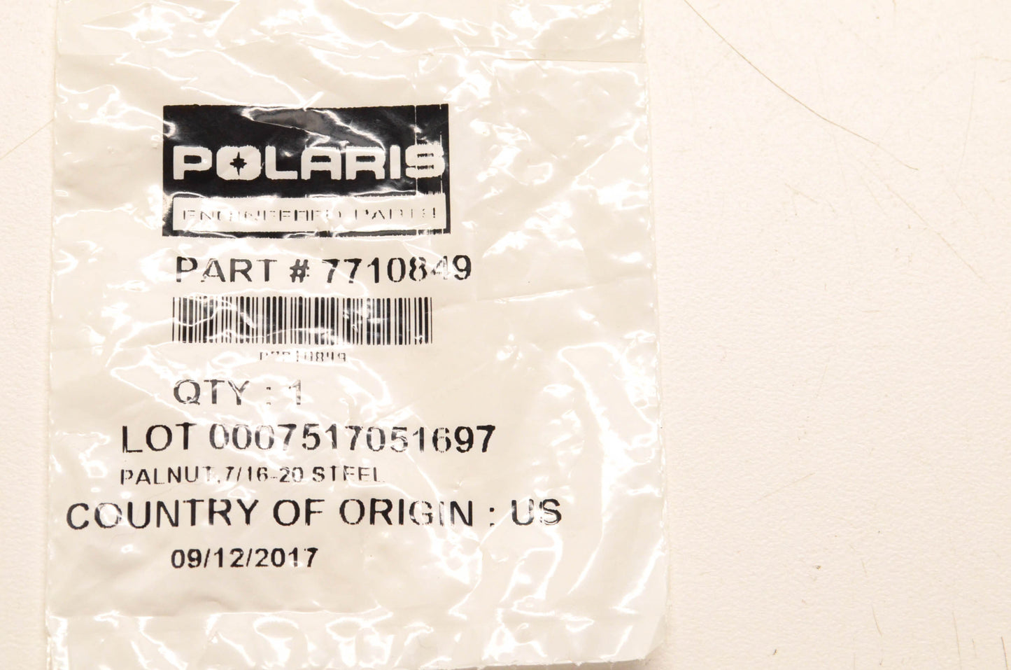 New OEM Polaris 7710849 Steel Palnut NOS