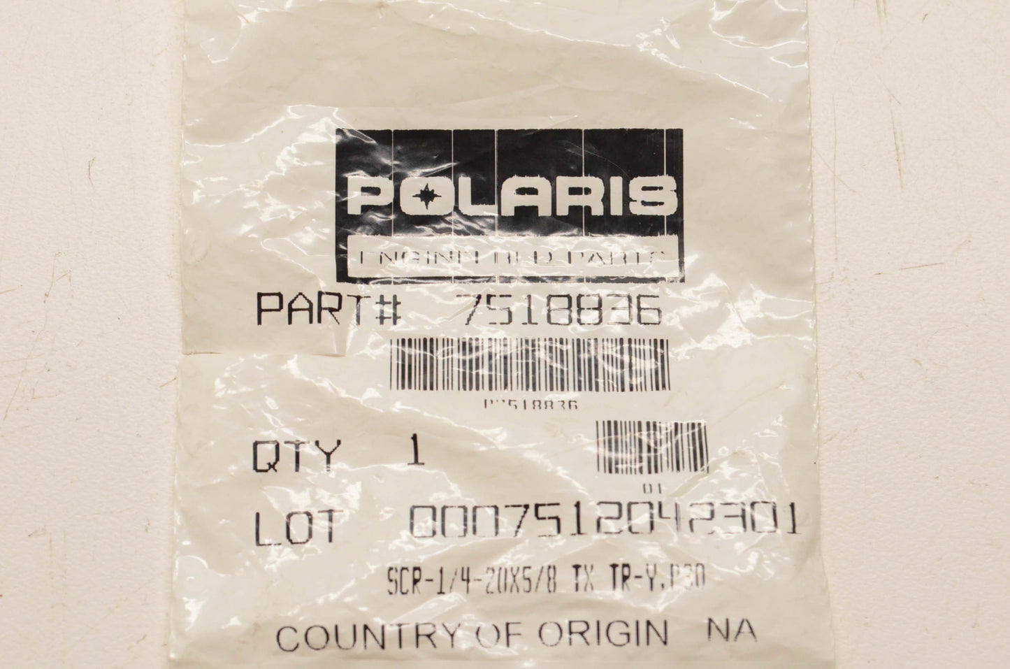 New OEM Polaris 7518836 Screw NOS
