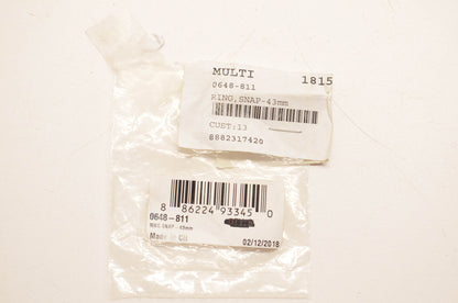 New OEM Arctic Cat 0648-811 43mm Snap Ring NOS