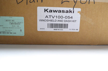 New OEM Kawasaki ATV100-054 ATV Windshield and Dash Kit NOS