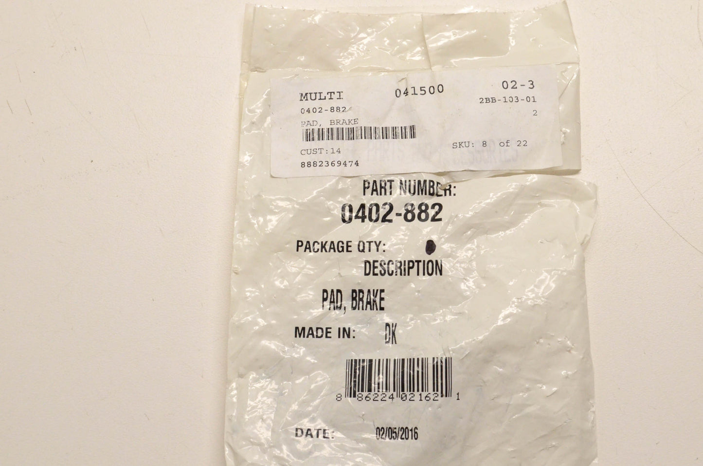 New OEM Arctic Cat 0402-882 Brake Pad NOS
