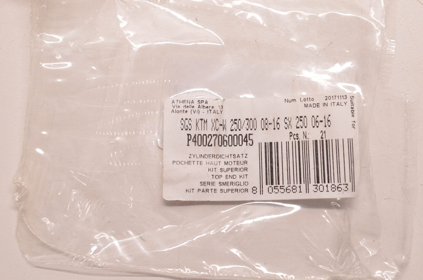 Athena P400270600045 Top End Gasket Kit NOS