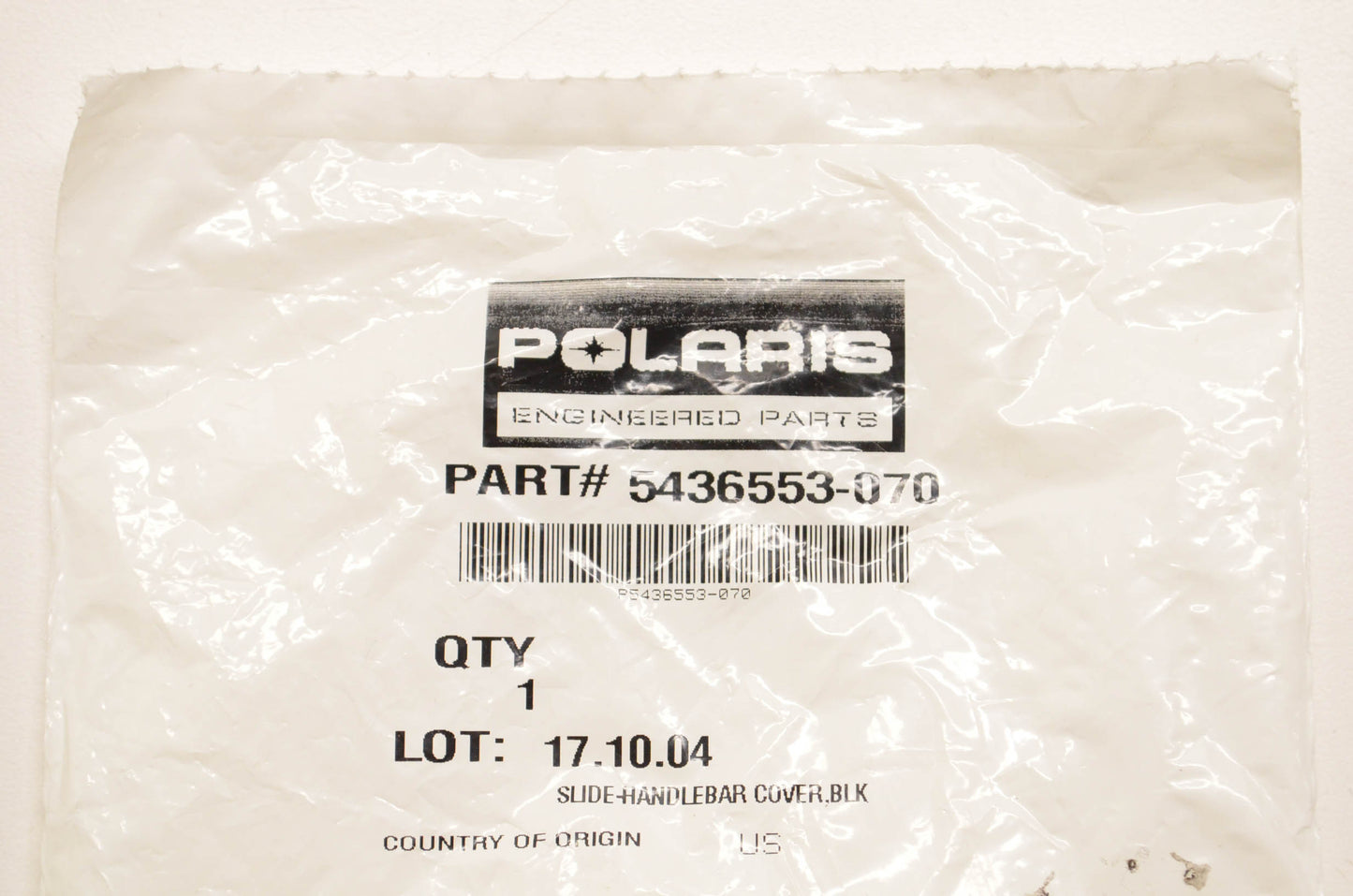 New OEM Polaris 5436553-070 Handlebar Cover Slide NOS