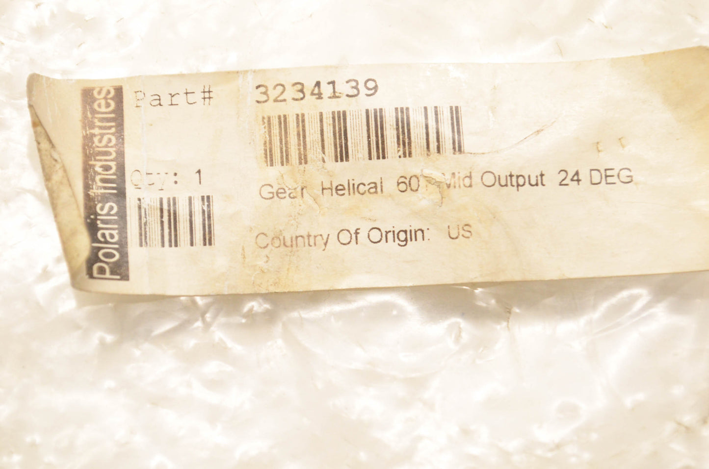 New OEM Polaris 3234139 Helical Gear NOS