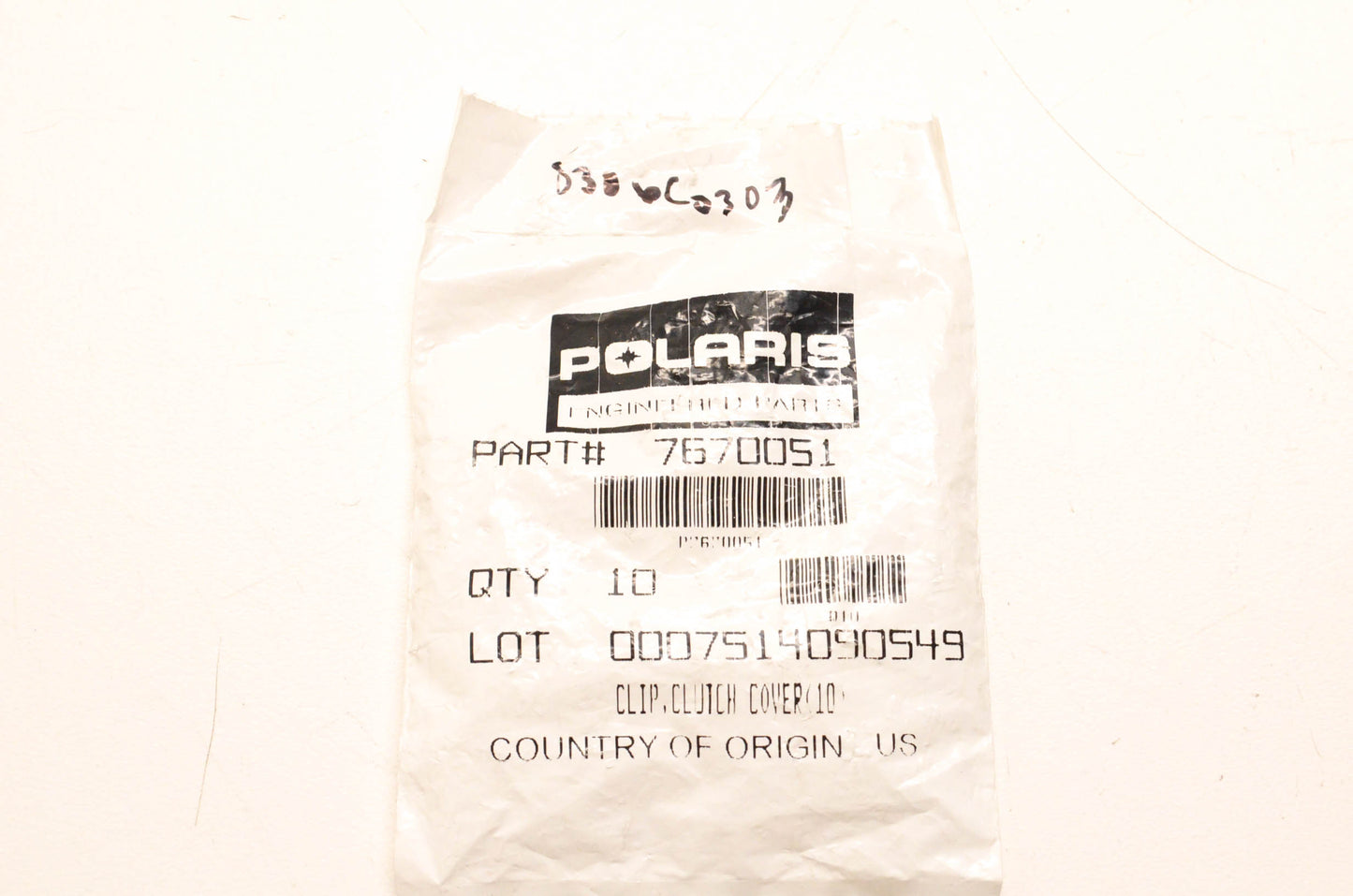 New OEM Polaris 7670051 Clutch Cover Clip NOS