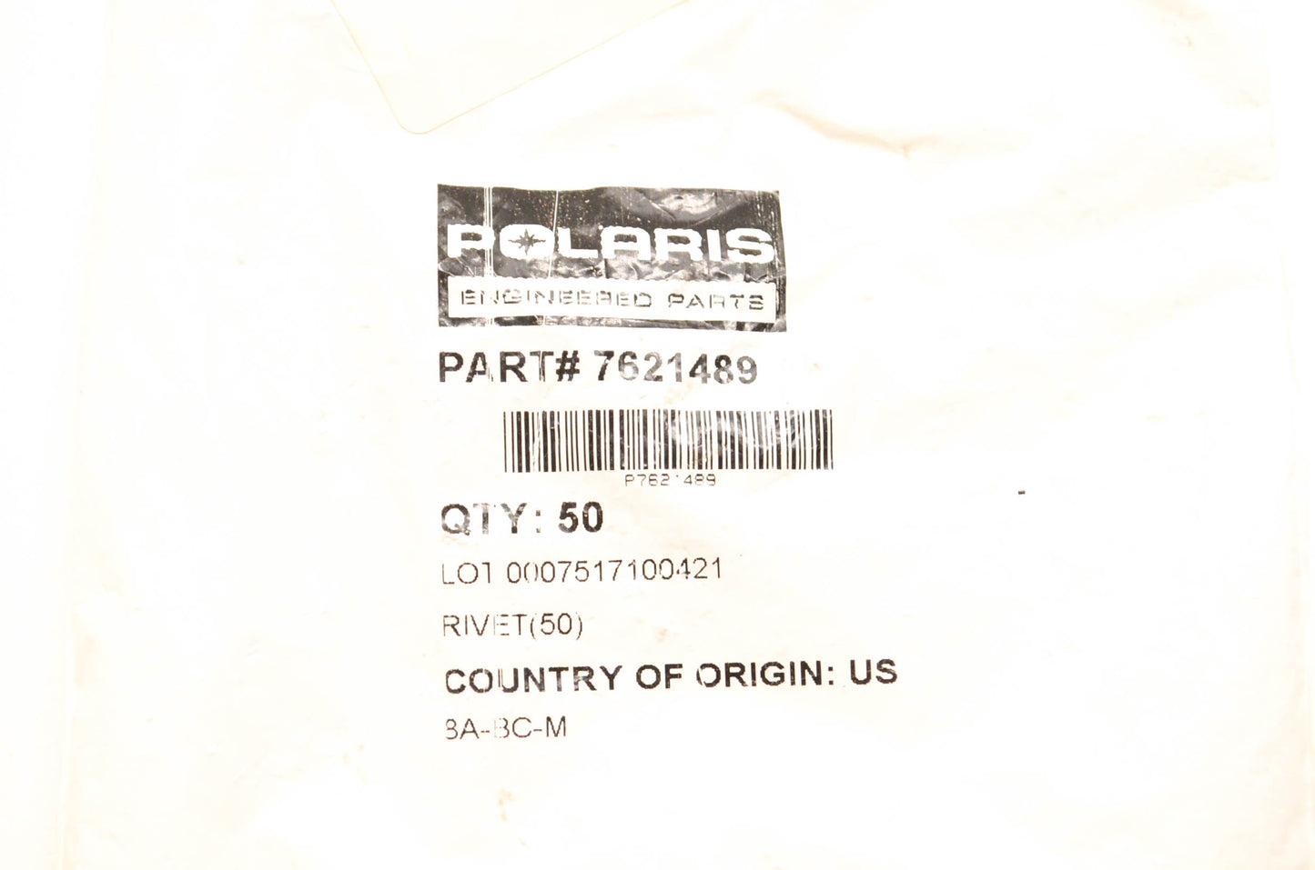 New OEM Polaris 7621489 Rivet NOS