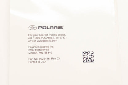 New OEM Polaris 9925416 Digital Display Owner's Manual NOS