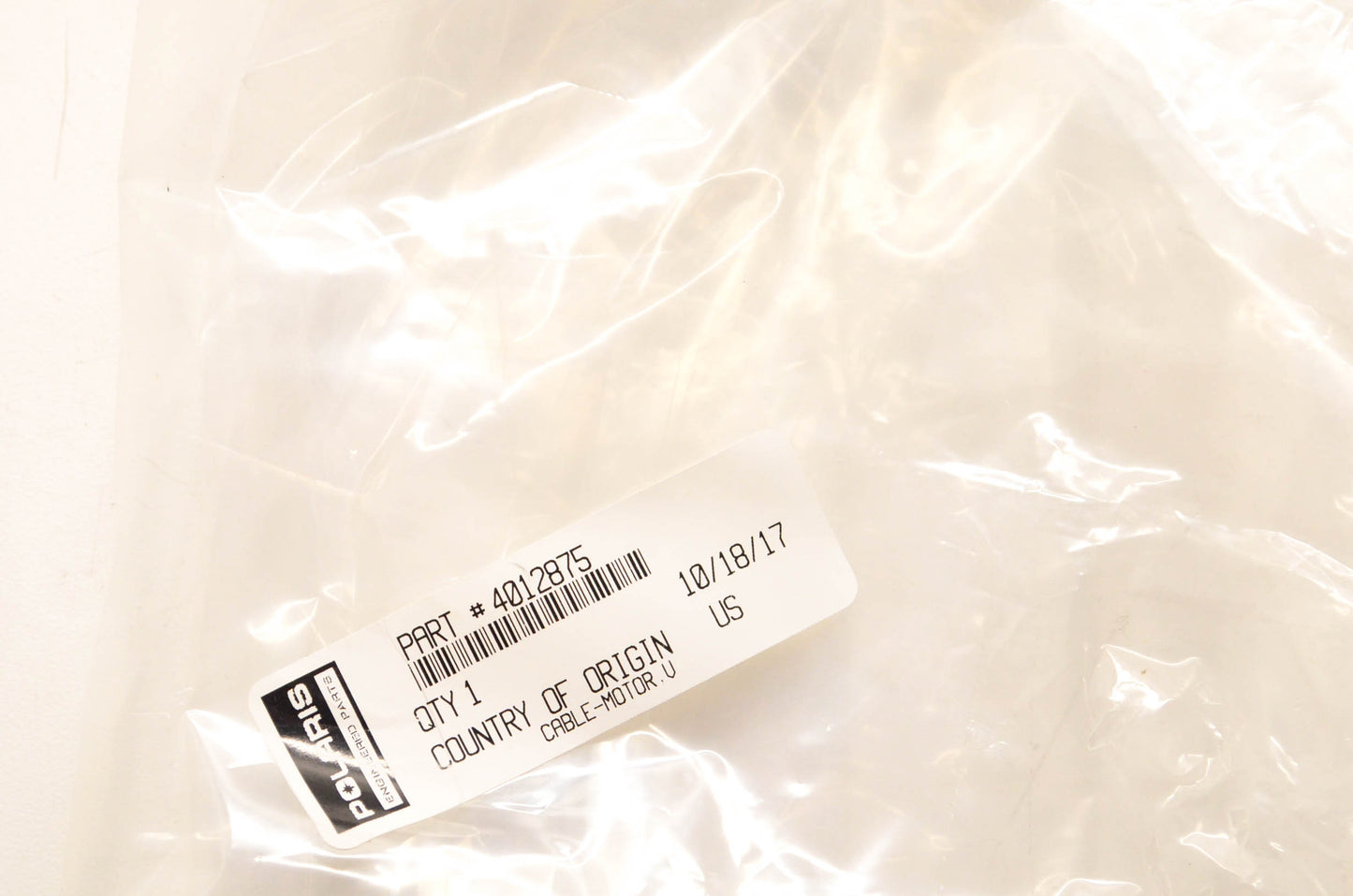 New OEM Polaris 4012875 Motor Cable V NOS