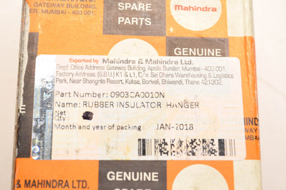 Mahindra 0903CA0010N Rubber Insolator Exhaust Hanger NOS