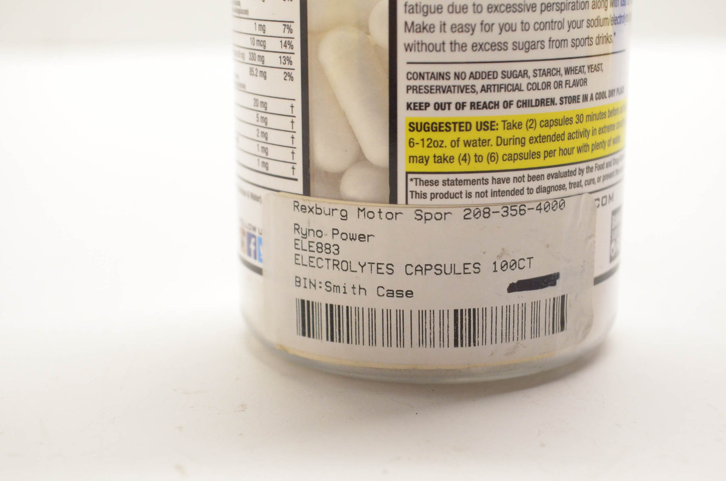 Ryno Power ELE883 Electrolytes Capsules NOS