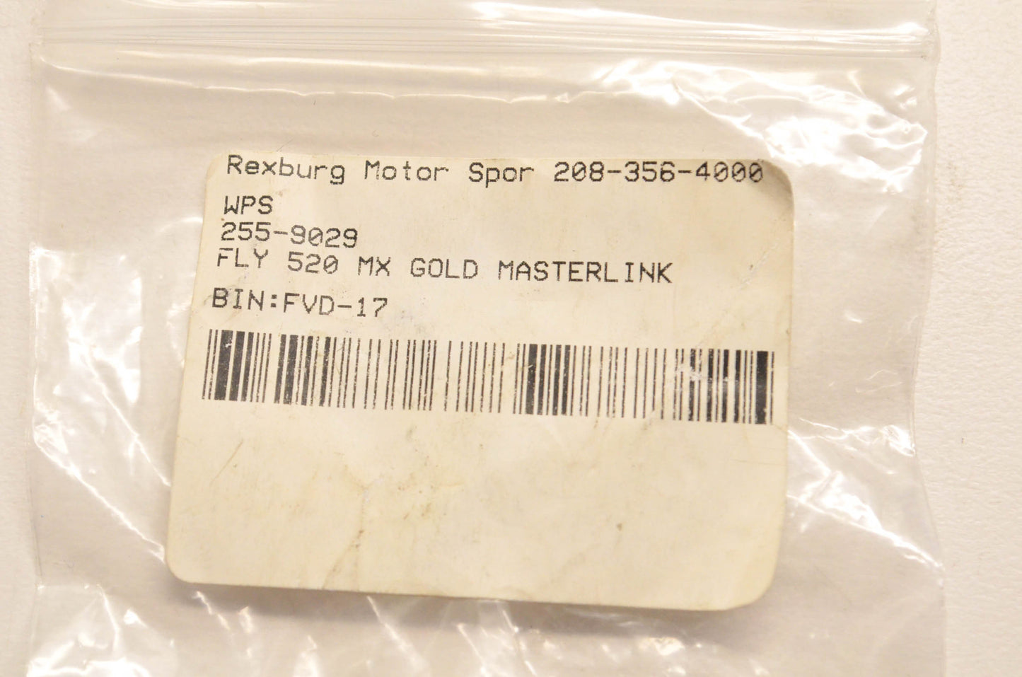 Fly Racing 255-9029, V029520MX0294591 Masterlink Replacement Part NOS
