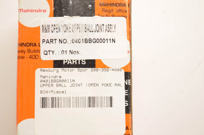 Mahindra 0401BBG00011N Upper Ball Joint Assembly NOS