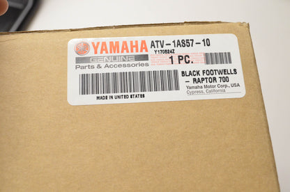 New OEM Yamaha ATV-1AS57-10 Black Footwell Kit NOS