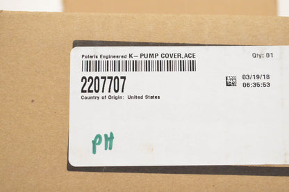 New OEM Polaris 2207707 Ace Pump Cover Kit NOS