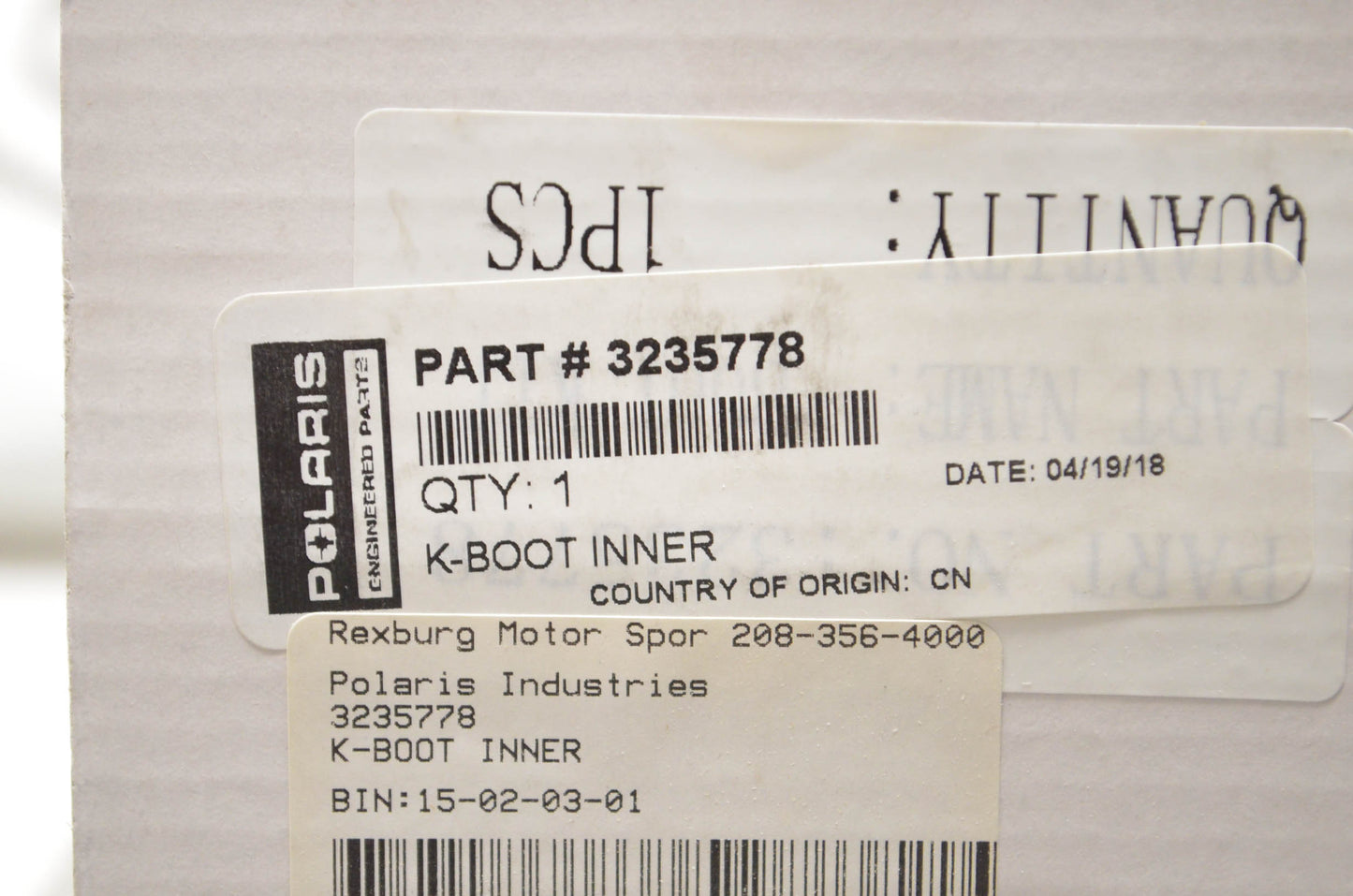 New OEM Polaris 3235778 Inner K-Boot Kit NOS