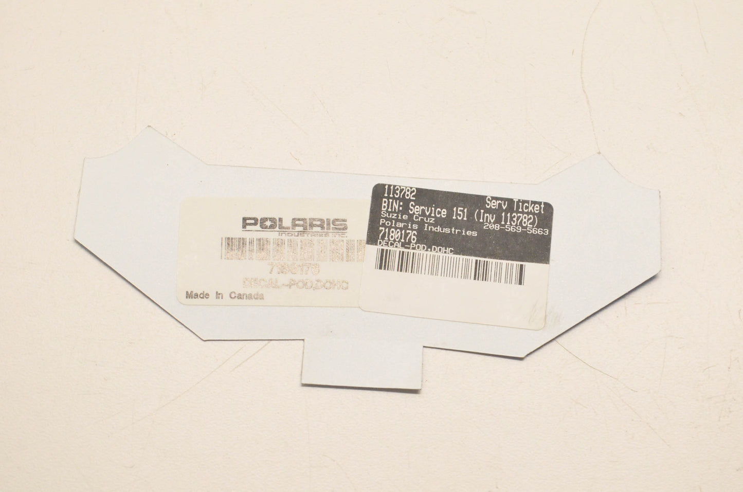 New OEM Polaris 7180176 DOHC Pod Decal NOS
