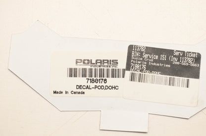 New OEM Polaris 7180176 DOHC Pod Decal NOS