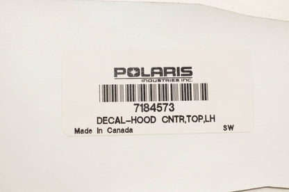 New OEM Polaris 7184573 Top Left Center Hood Decal NOS