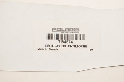 New OEM Polaris 7184574 Top Right Center Hood Decal NOS