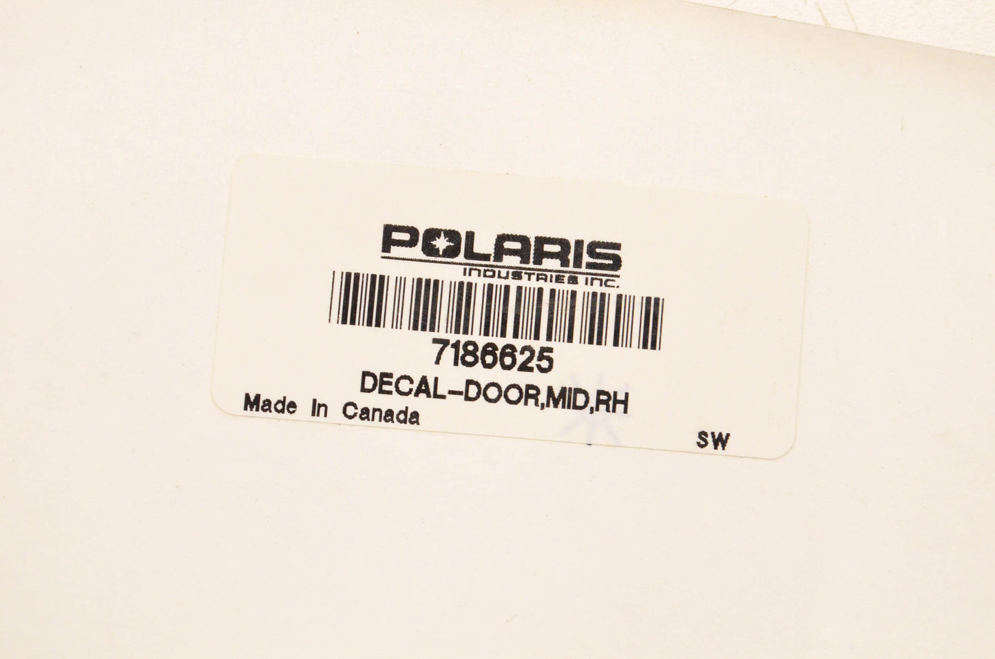New OEM Polaris 7186625 Right Mid Door Decal NOS