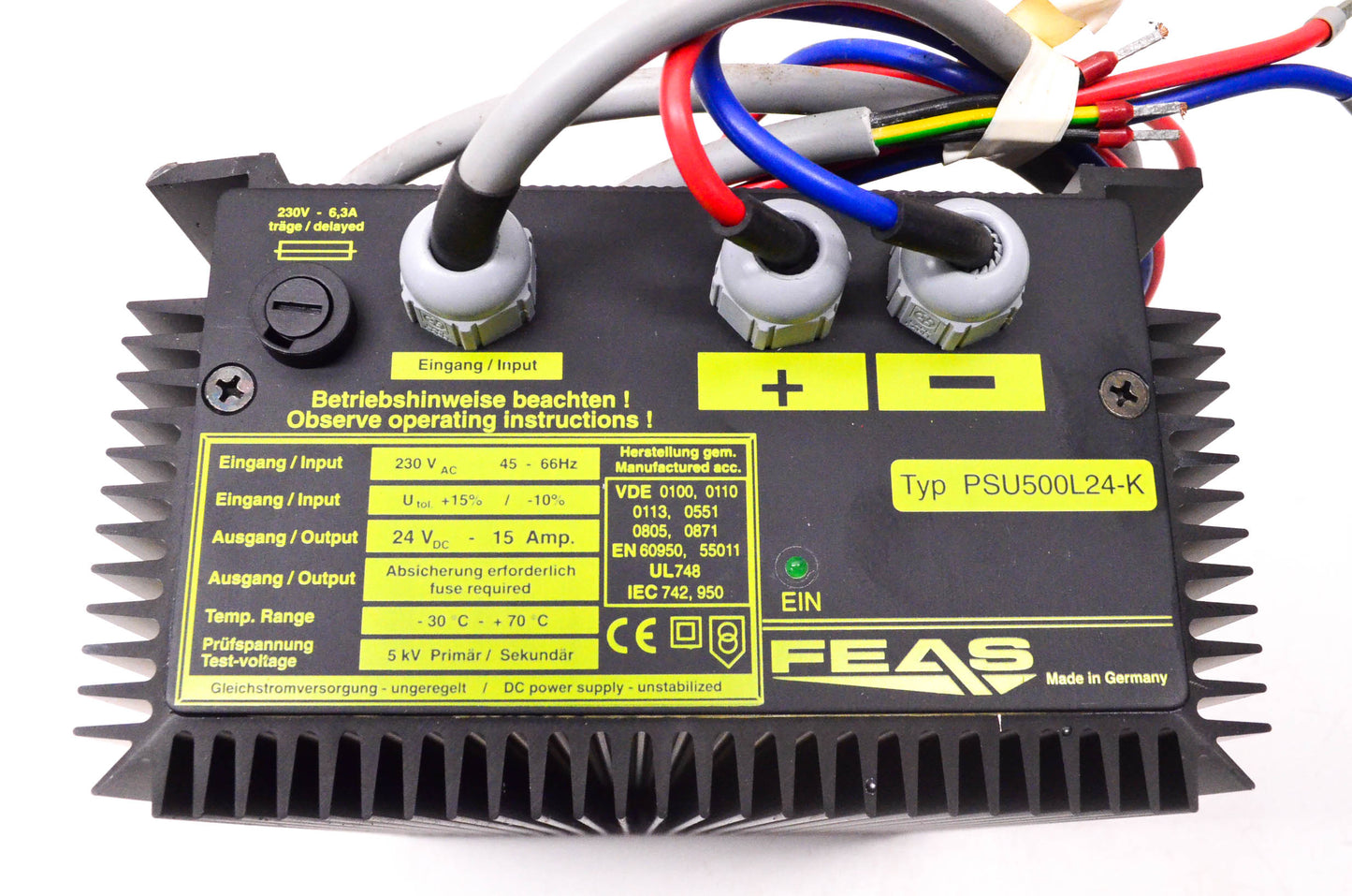 Feas PSU500L24-K 230 Volt AC Power Supply NOS