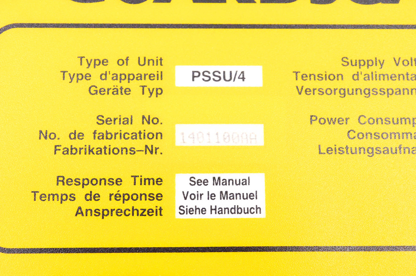 Guardscan PSSU/4, 1401100AA Safety Control Unit 24 Volt DC NOS