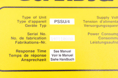 Guardscan PSSU/4, 1401100AA Safety Control Unit 24 Volt DC NOS