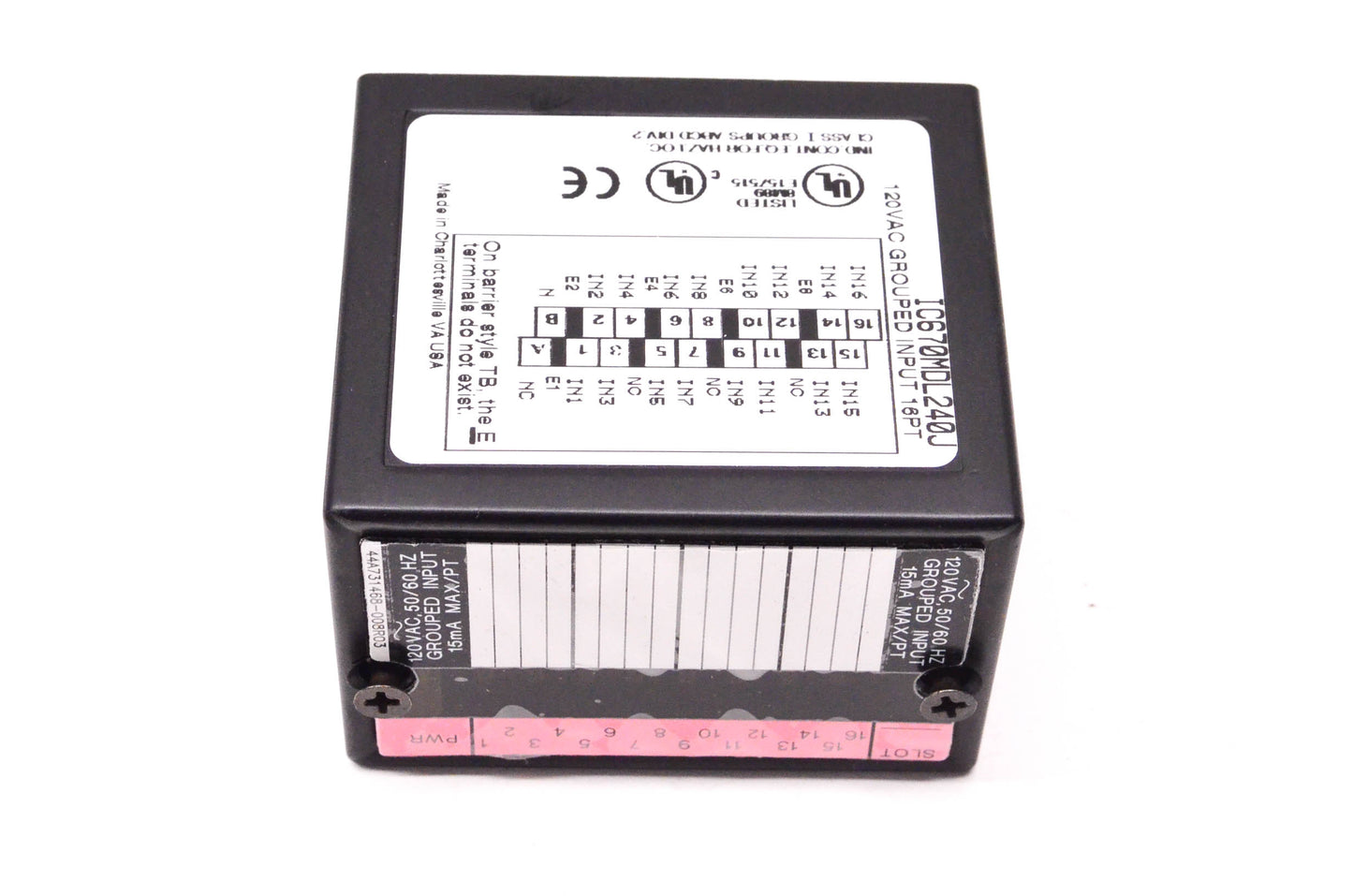 General Electric IC670MDL240J 16-Point Grouped Input Module NOS