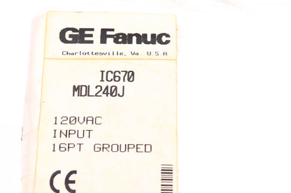 General Electric IC670MDL240J 16-Point Grouped Input Module NOS