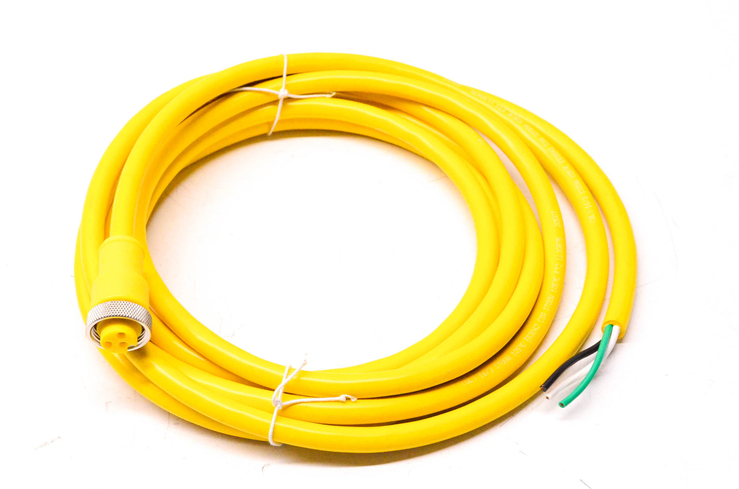 Pepperl+Fuchs V93-G-YE4M-STOOW Cordset Mini 10 Amp 600 Volt 3-Pin Female Cable