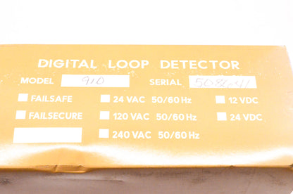Detector Systems 910-508641, 910, 37-53-0525 Model 910 Digital Loop Detector NOS
