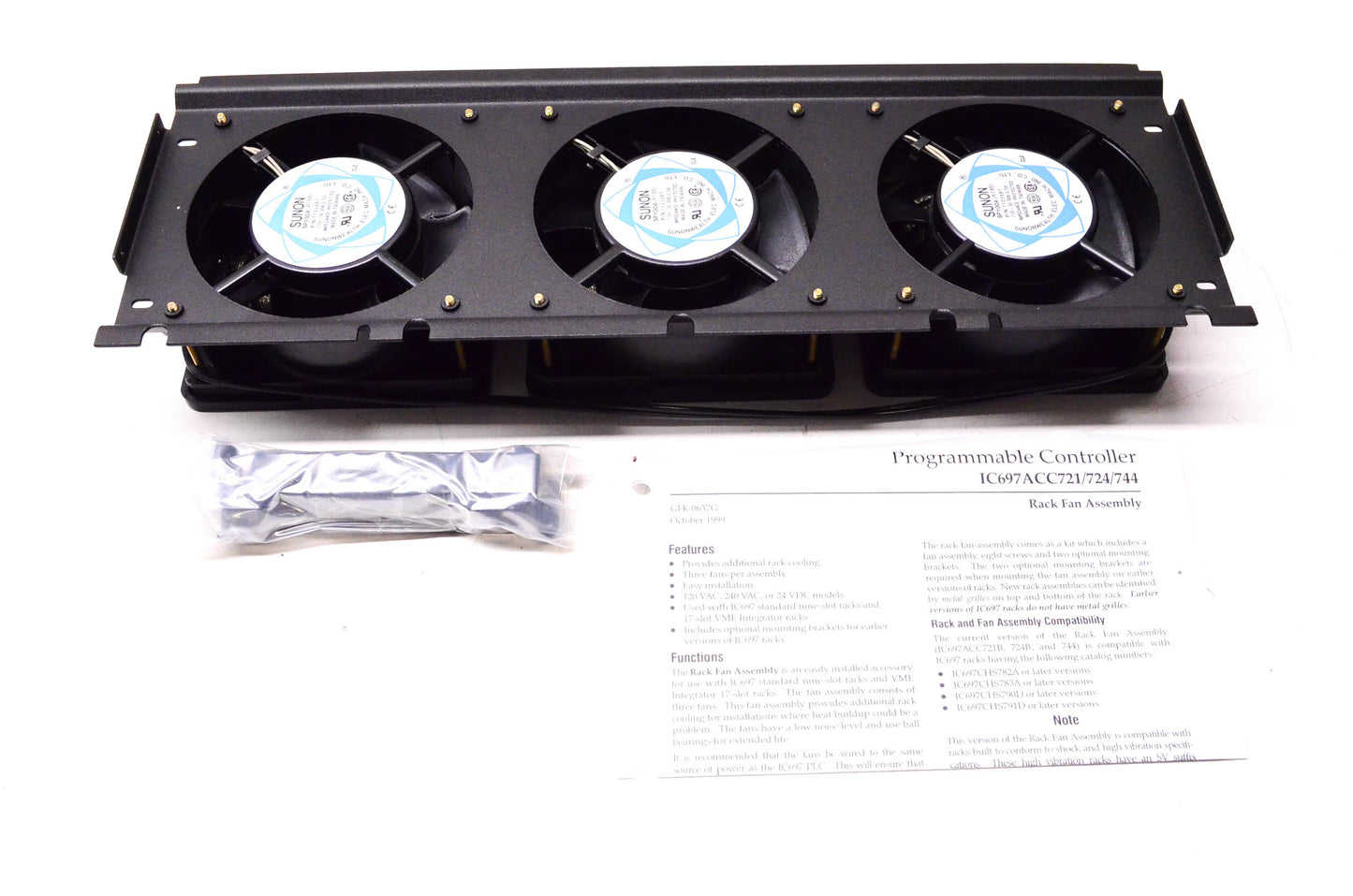 General Electric IC697ACC721C Cooling Fan Rack NOS